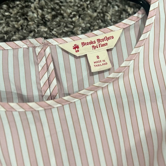 Brooks brother’s red fleece striped blouse with flare sleeves. Size 8 - Picture 5 of 5